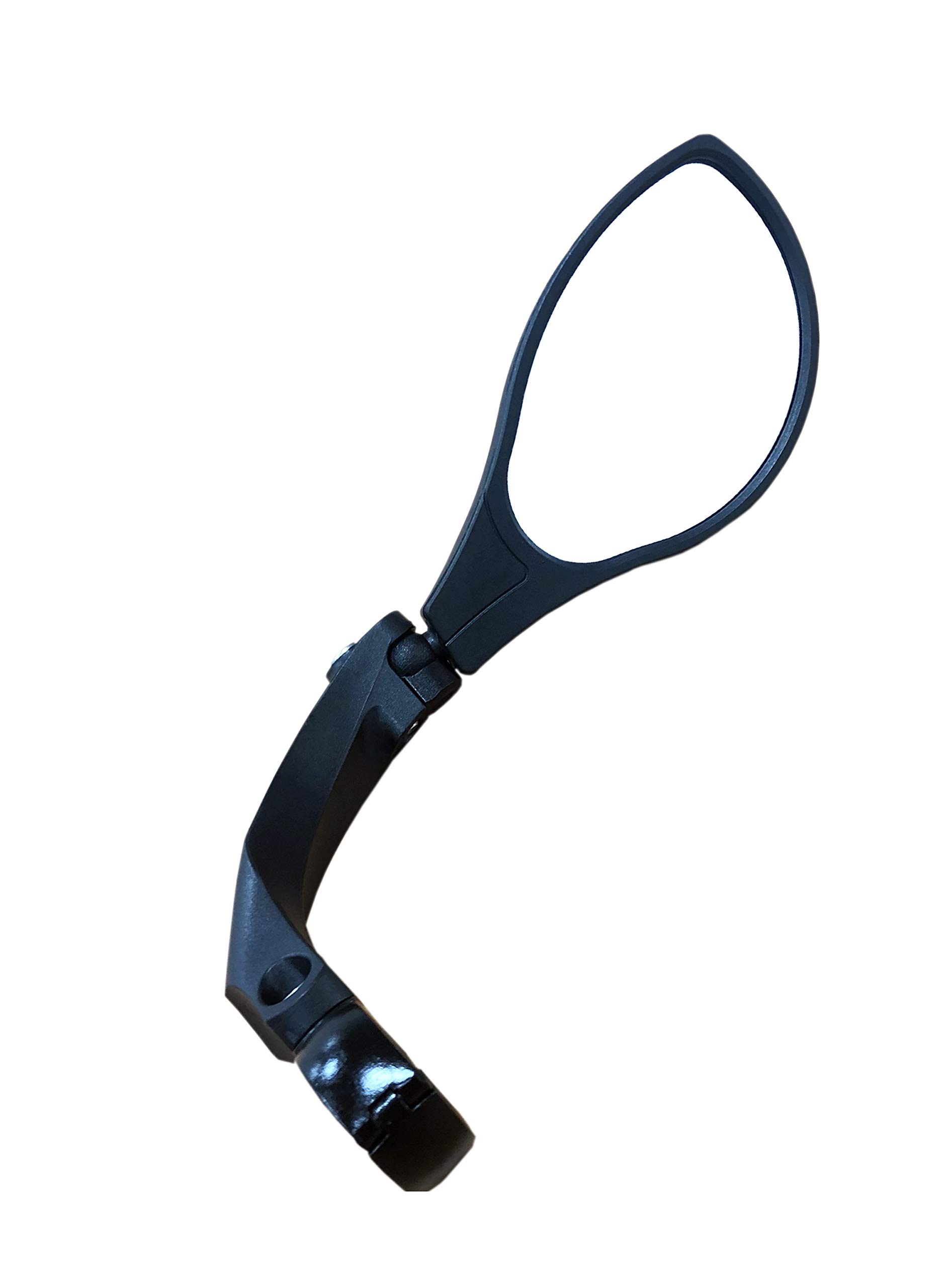 Hafny HD Blast-Resistant Bike Handlebar Mirror - Adjustable Rotatable Rearview Bicycle Mirror with Crystal Clear Glass (HF-M902RS-FR01, Silver Right) for Safe Cycling on Roads and Trails