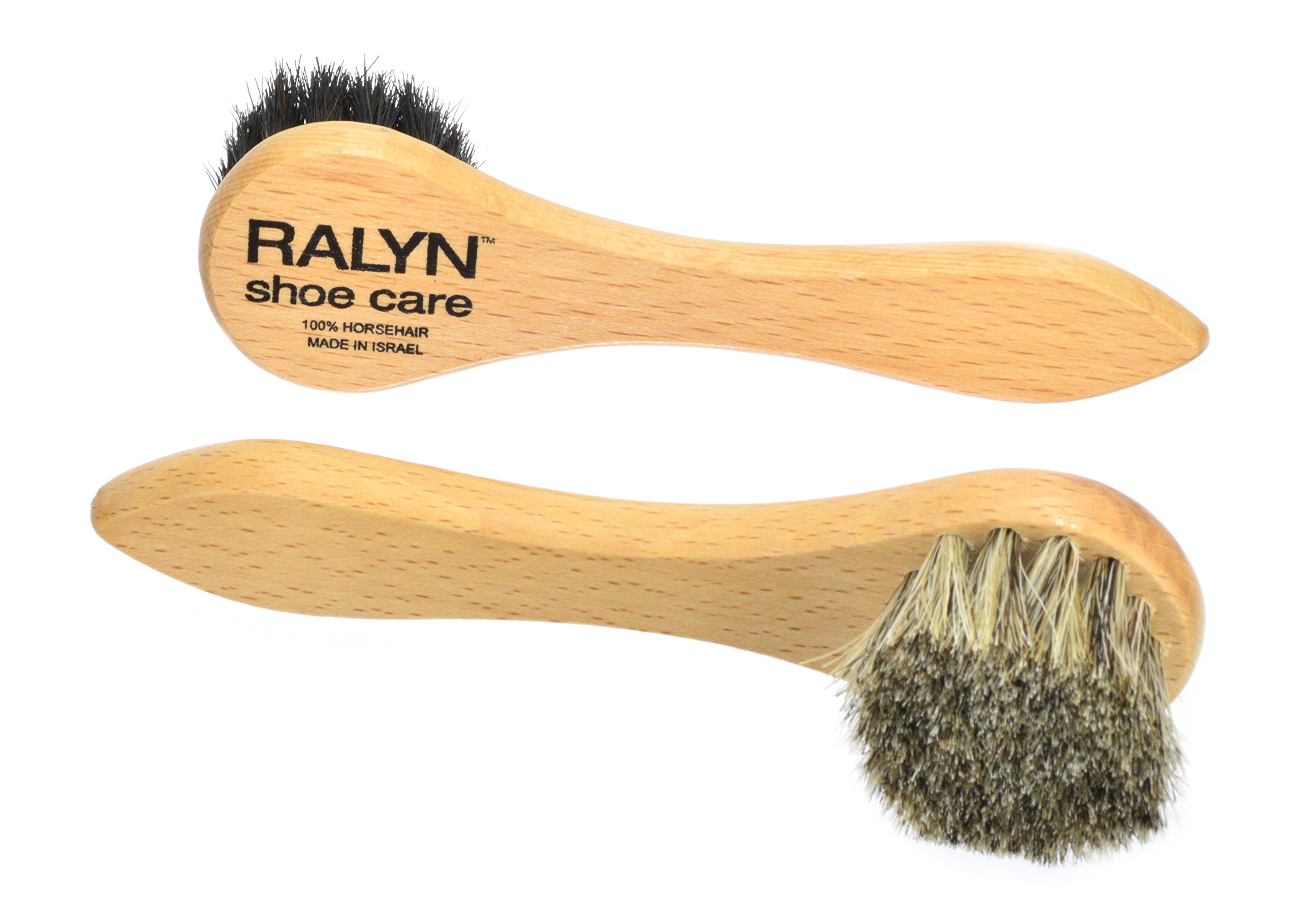 Premium Horsehair Shoe Polish Dauber Applicator Set of 2 - 5