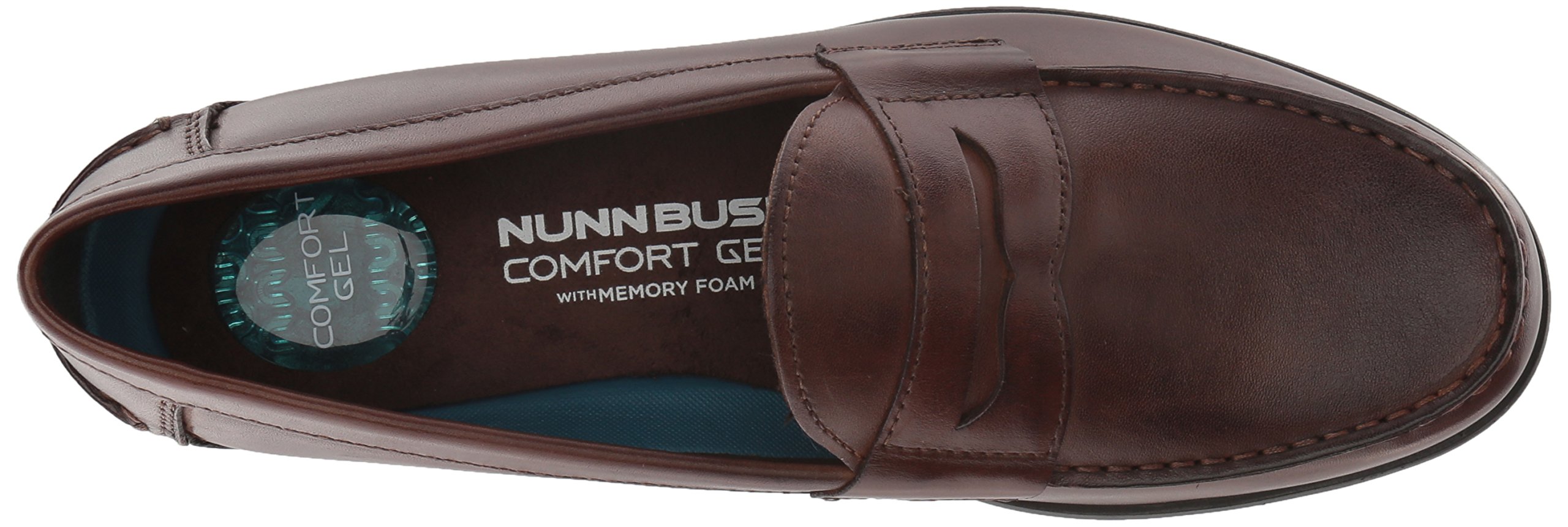 Nunn Bush Men's Drexel Moc Toe Penny Loafers with KORE Comfort Technology - Comfortable Casual & Dress Shoes for Work, Office & Walking