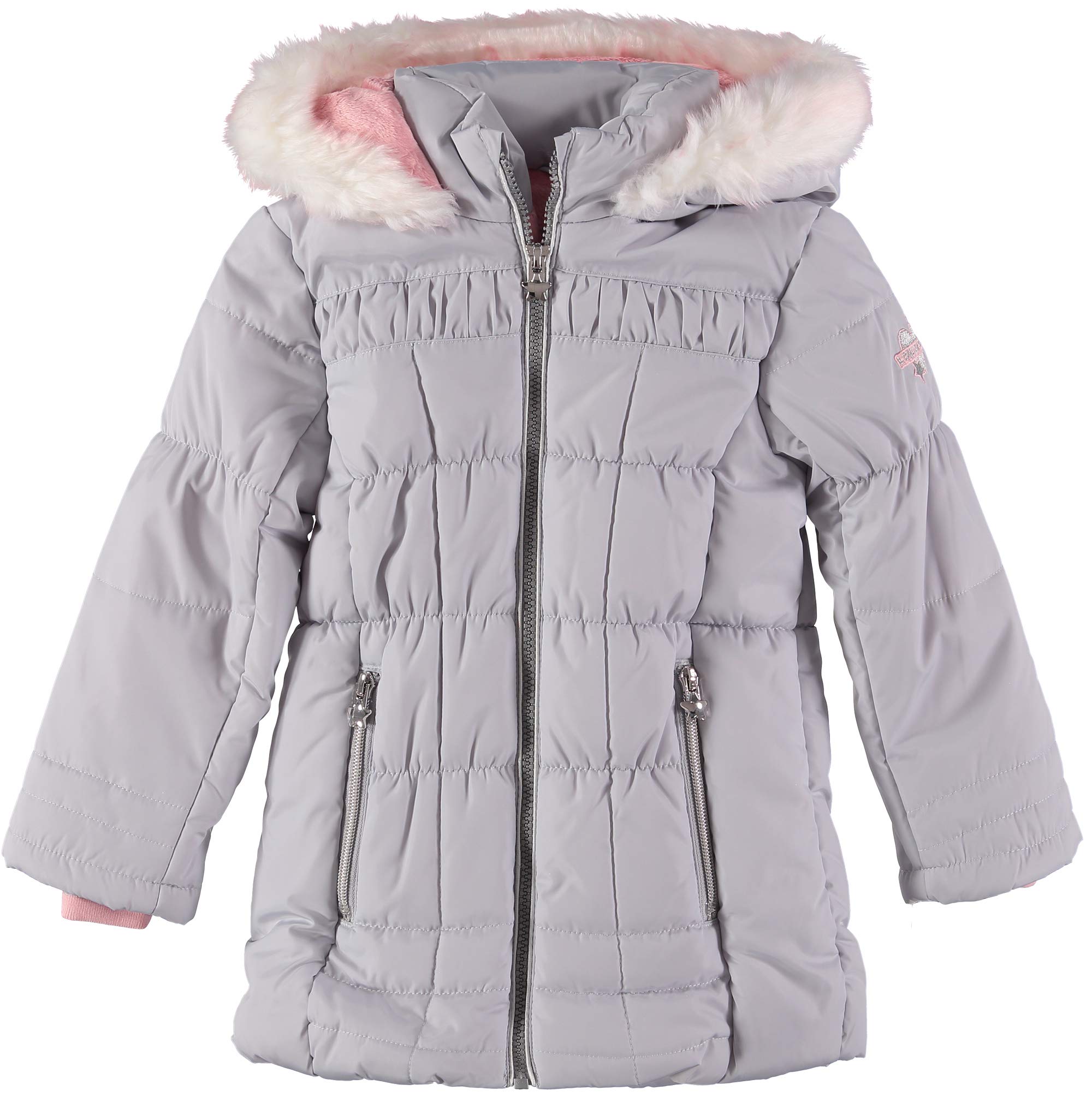 London Fog Radiance Parka Coat for Women with Faux Fur Hood - Winter Outerwear