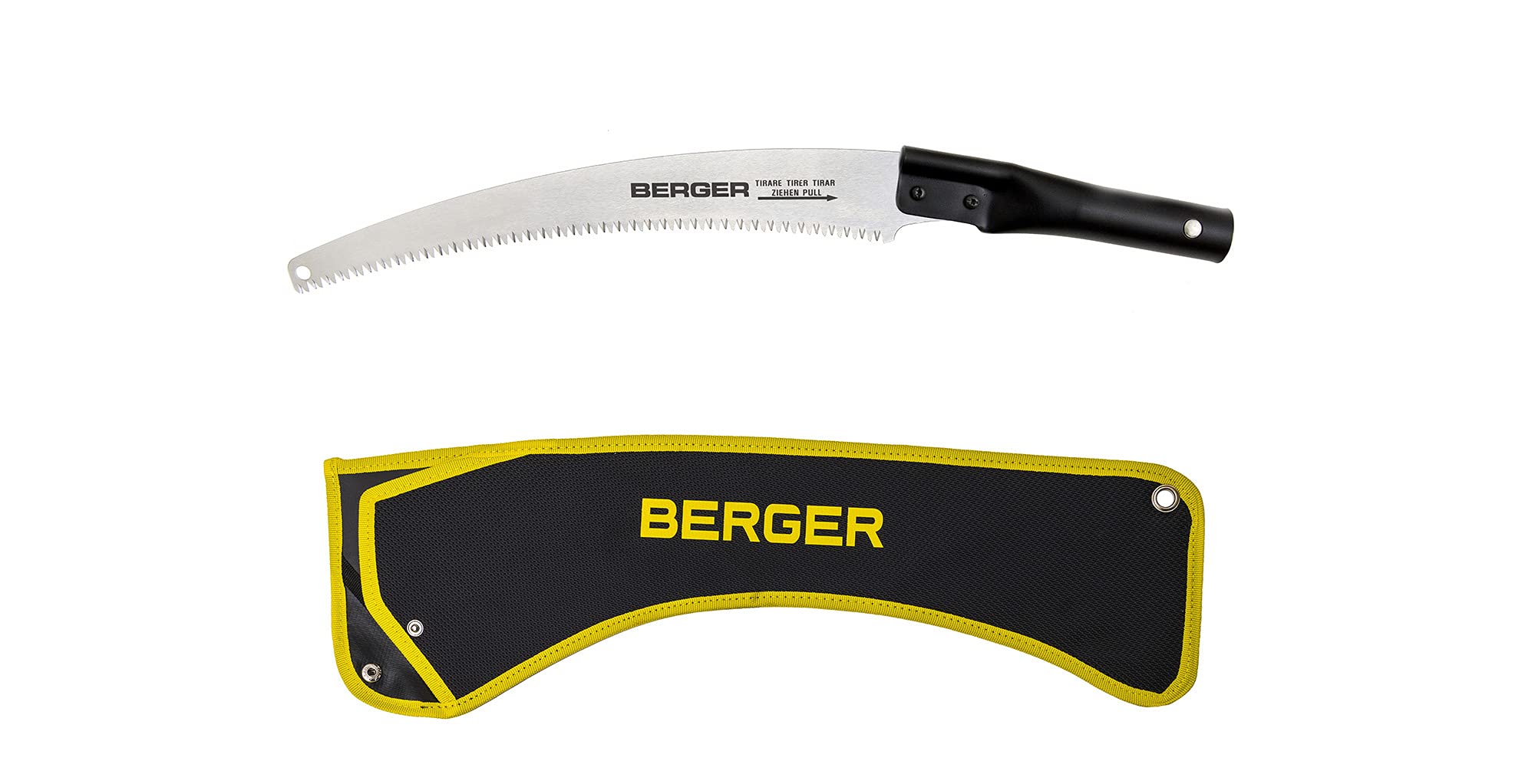 Berger ArboRapid 63813 Professional Pruning Saw with Safety Cover - 20 Inch Black Tree Trimming Tool (51x12x10 cm) for Gardening, Landscaping & Outdoor Cutting