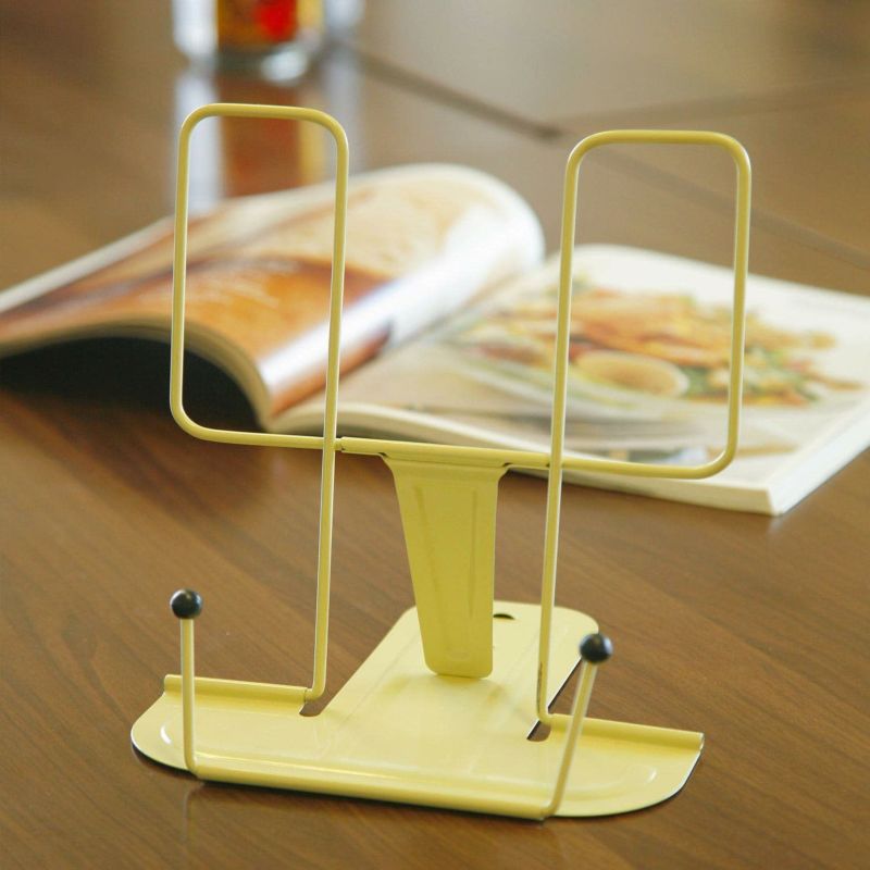 HIGHTIDE Metal Book Stand - Orange | Durable & Adjustable Book Holder for Reading, Studying & Office Use