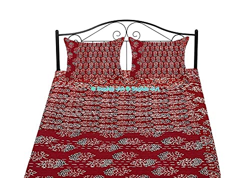 Red Patch Print With Sham Cover