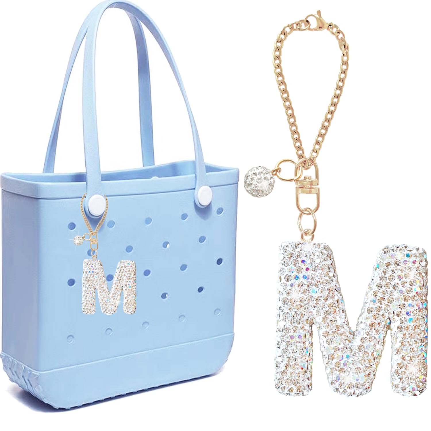 Bogg Bag Charms & Keychains for Women and Girls - Stylish Letter Charms Accessories for Beach Tote Bags | Perfect for Summer Outings, Pool Parties, and Vacation Essentials