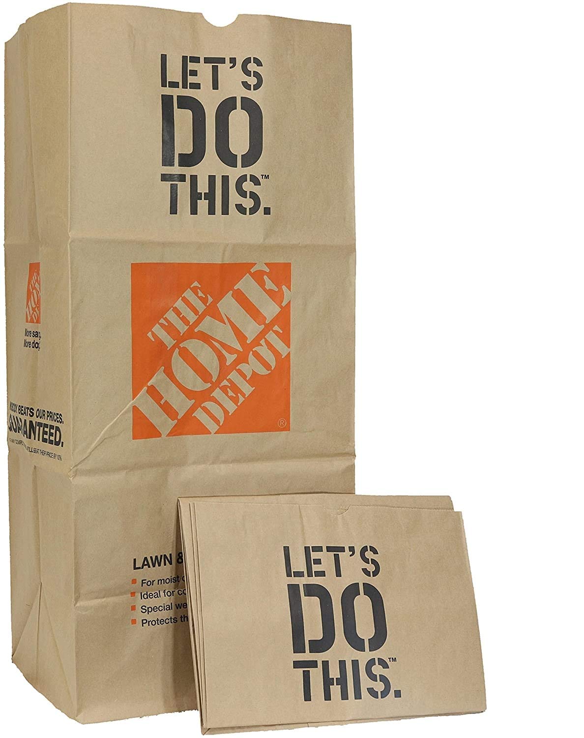 Heavy Duty 30 Gallon Brown Paper Lawn & Leaf Bags - Extra Strong Yard Waste Bags for Home, Garden & Landscaping | Perfect for Fall Cleanup, Yard Debris & Composting
