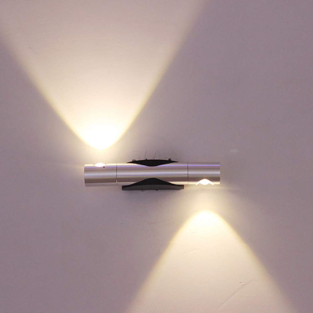 Modern LED Wall Lights 6W, White Up Down Sconce Waterproof Aluminum Wall Lamp - Warm White Spot Light for Living Room, Bedroom, Hallway & Bathroom | Energy Efficient Night Lighting for Home Decor & Ambiance