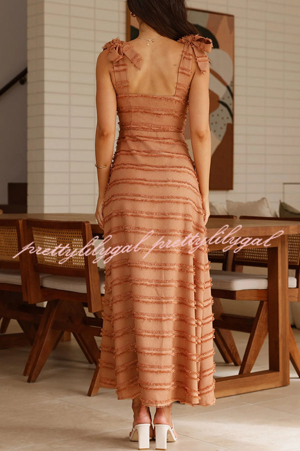 Elegant Solid Color V-Neck Lace-Up Maxi Dress for Women - Perfect for Vacation, Beach, and Summer Outings