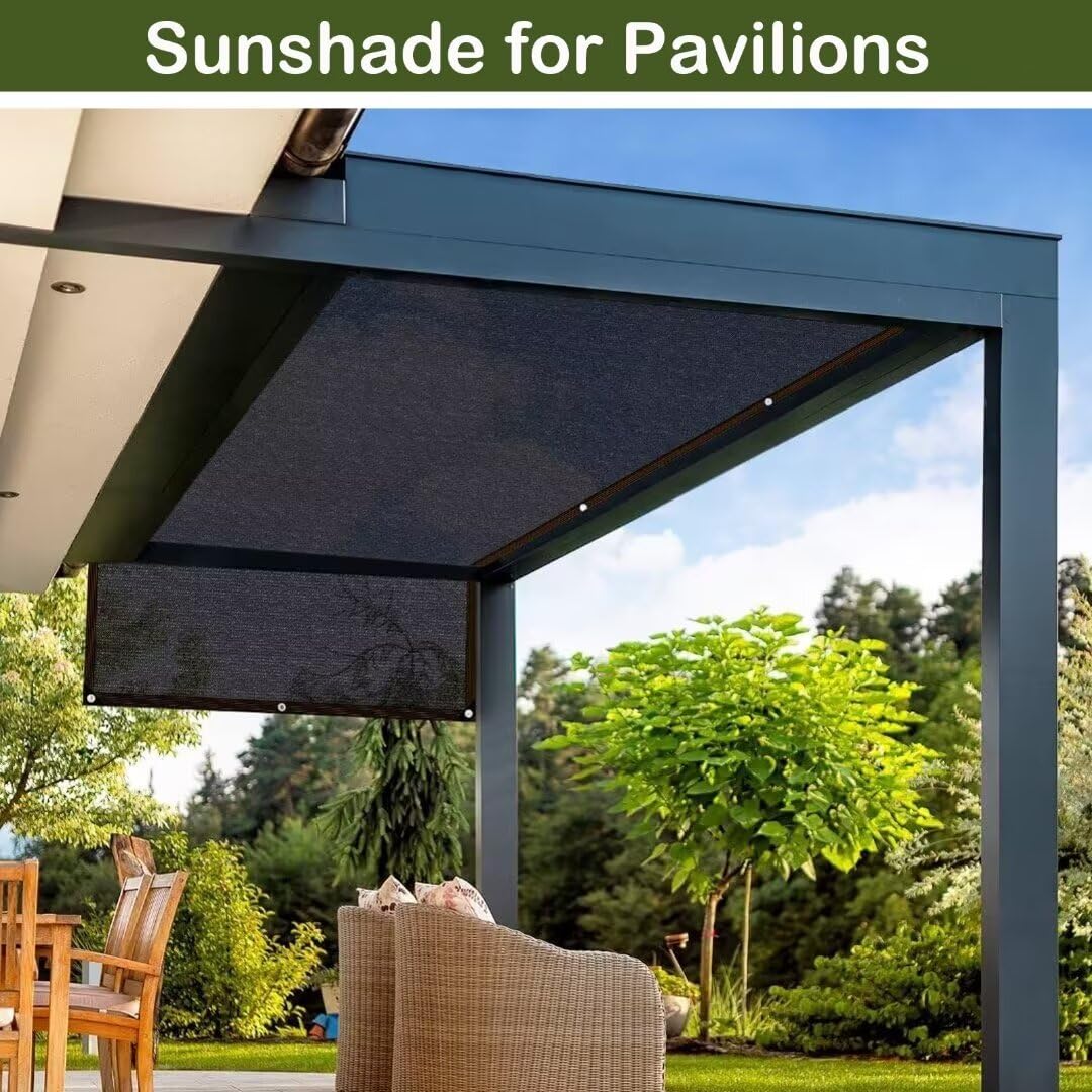TOTOZAKUL 70% Sun Block Shade Cloth 6x10 FT - Black UV Resistant Garden Mesh Tarp with Reinforced Grommets | Perfect for Outdoor Pergola, Patio Cover, Plant Protection, Chicken Coop, Kennel & Lawn Shade