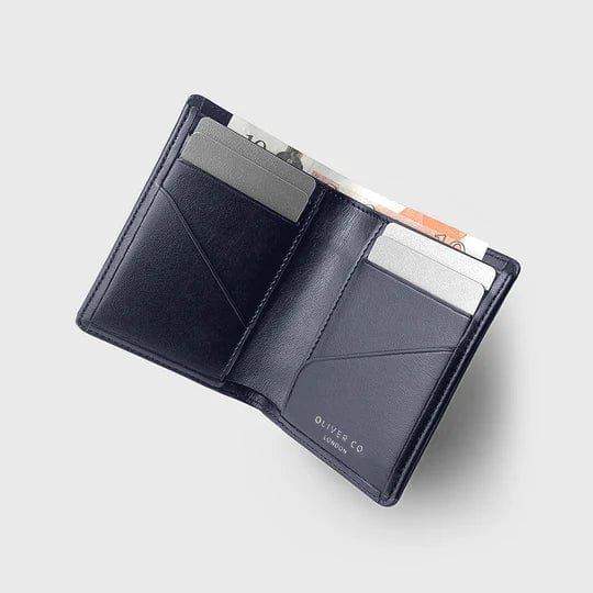 Premium RFID Blocking Apple Leather Vegan Wallet for iPhone - Slim & Secure Card Holder with Note Slot | Coastal Blue | Perfect for Travel, Work & Everyday Use