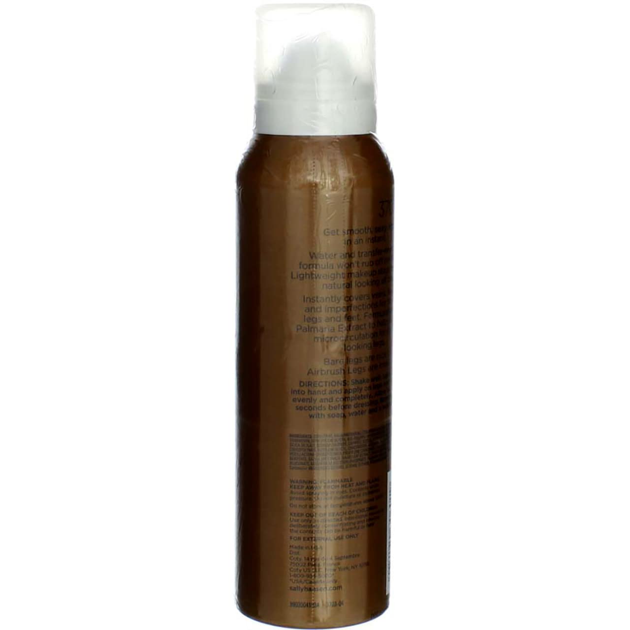 Sally Hansen Airbrush Legs Deep Glow Body Makeup - 4.4 oz (130ml) - 2 Pack - Instant Leg Tan & Even Skin Tone - Perfect for Summer, Weddings & Special Events