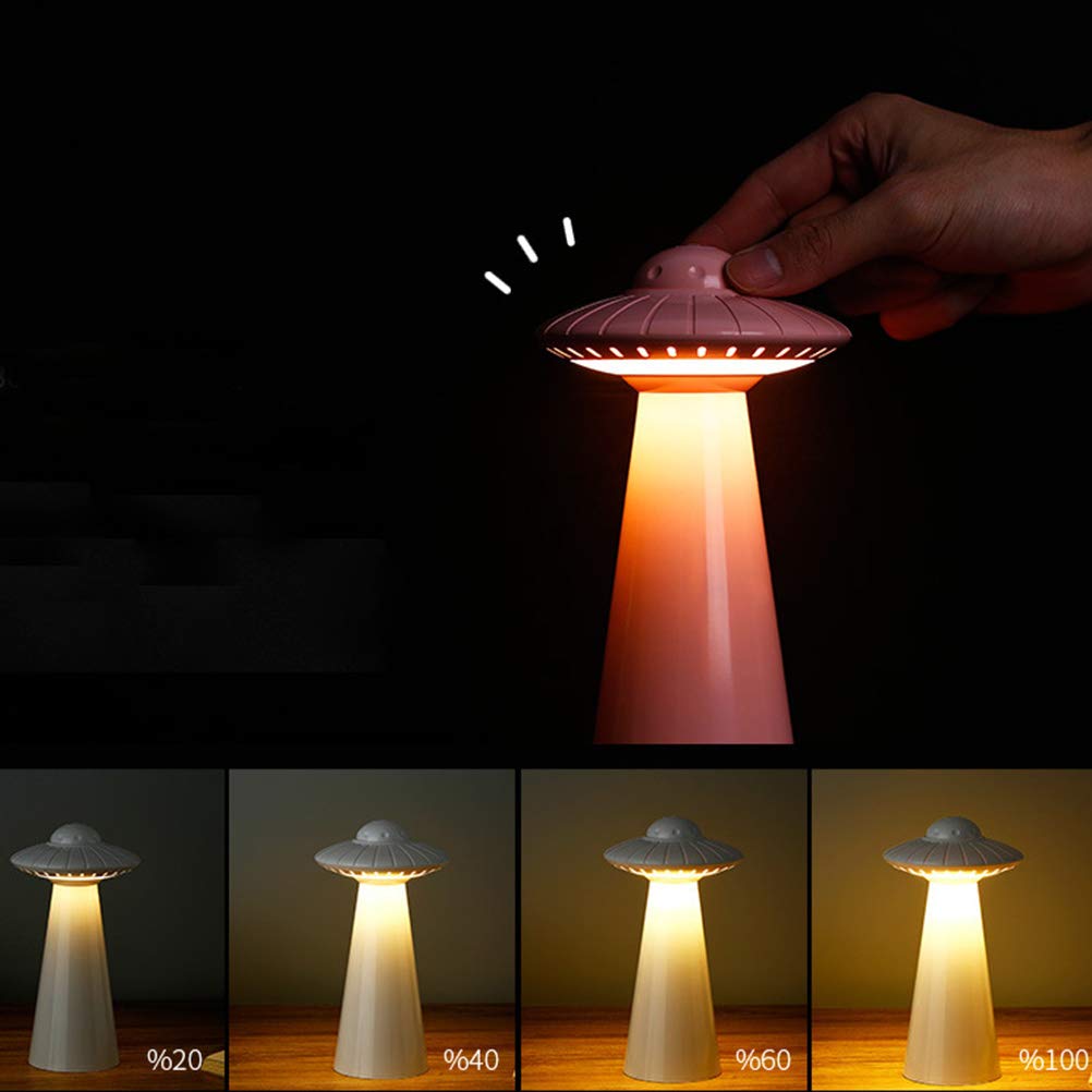 OSALADI Kids LED Desk Lamp with Nightlight - Spaceship Design Nursery Light for Baby Boys, Bedside Reading Lamp, White Shine Wardrobe Light (Perfect for Bedrooms, Study Rooms & Kids' Spaces)