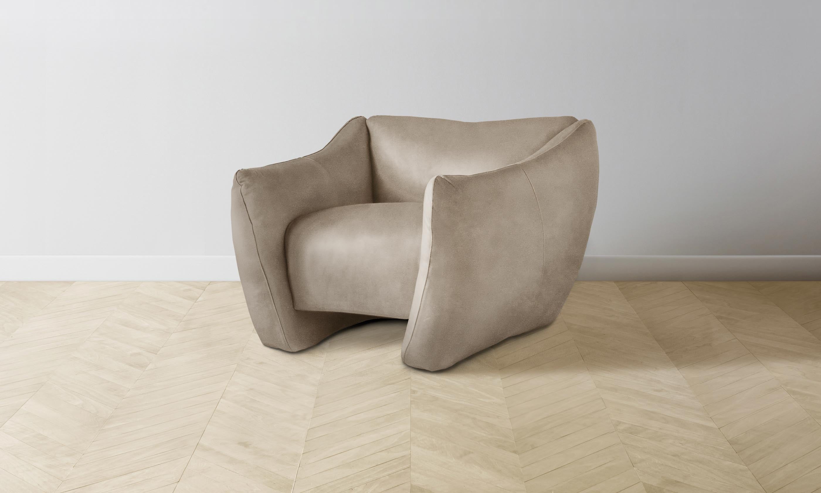 The Bond Chair - Premium Performance Velvet Taupe Upholstered Lounge Chair for Living Room, Bedroom & Office - Modern Comfort Seating for Relaxing & Reading
