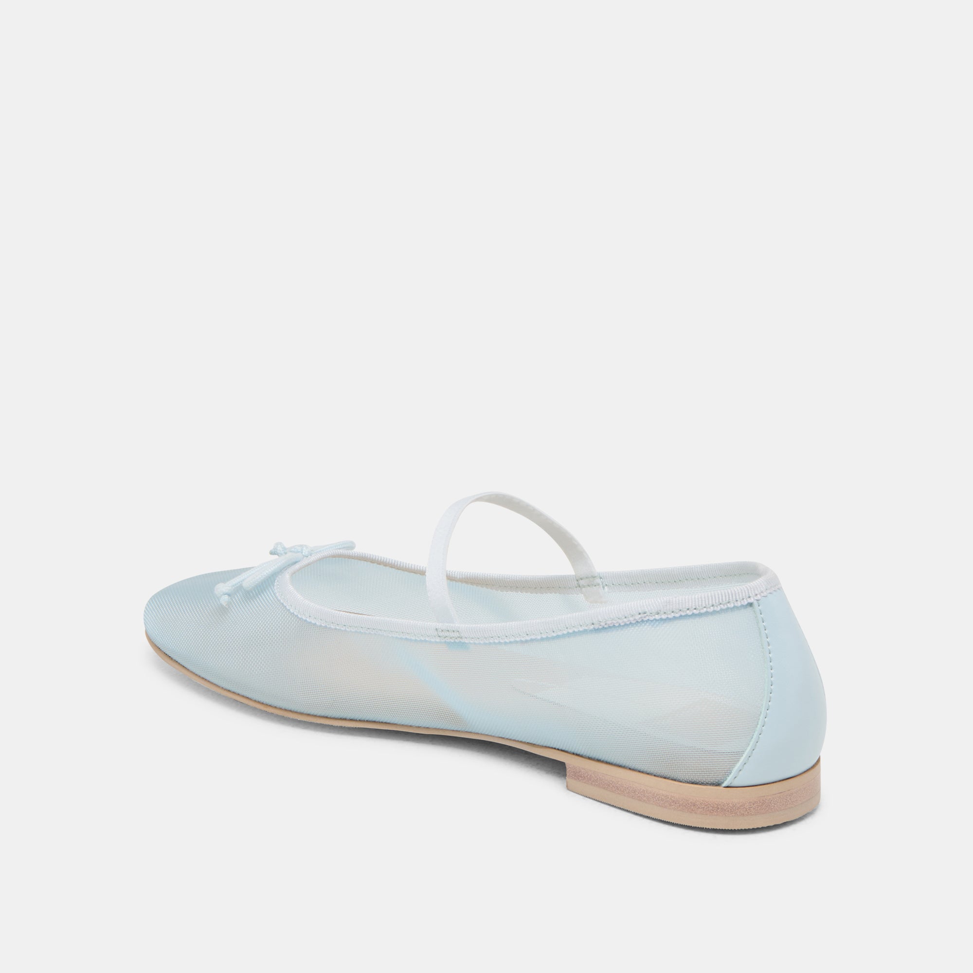 Cadel Women's Ballet Flats - Ice Blue Mesh Comfortable Slip-On Shoes for Casual Wear, Work & Dance