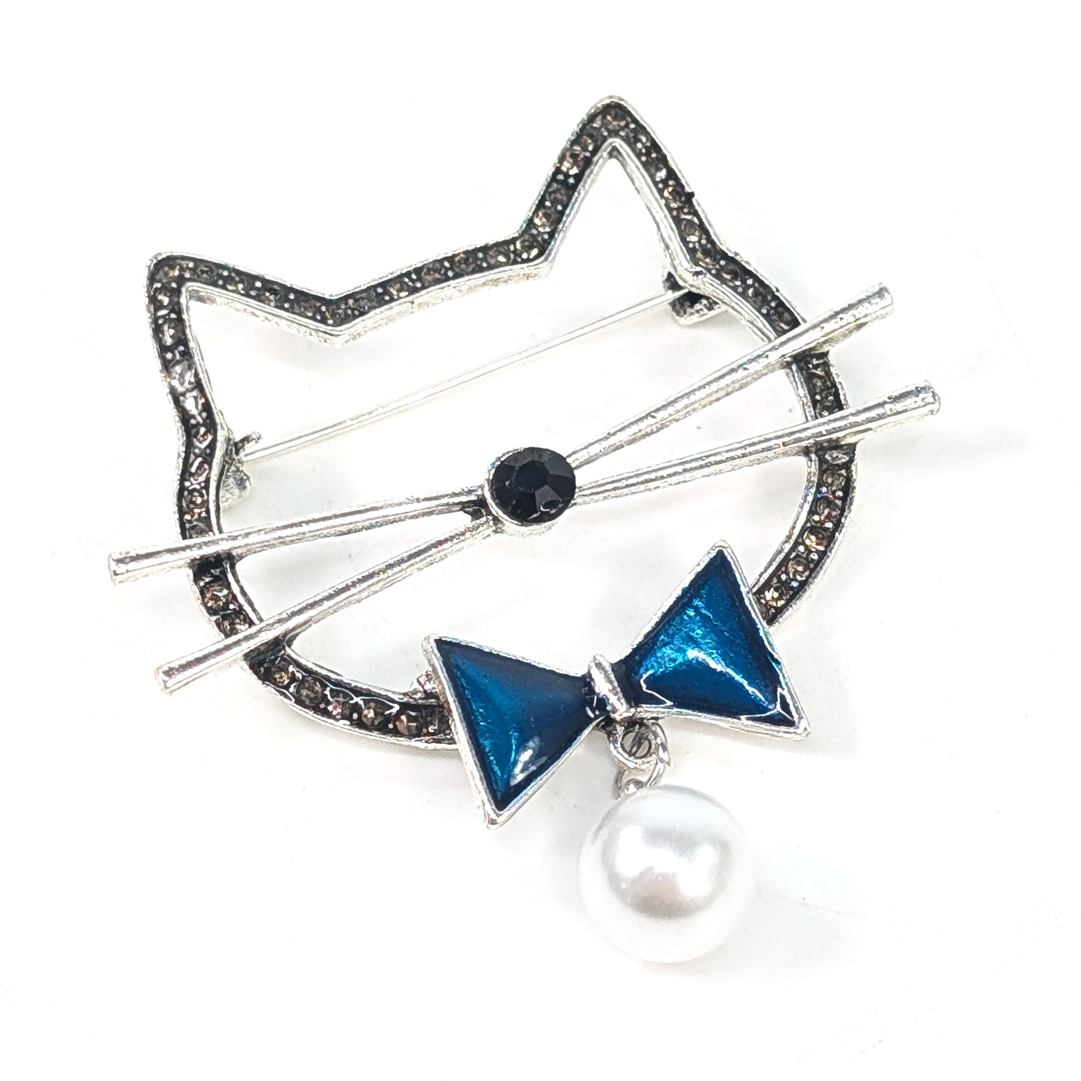 Creative Cat Gift Set - Stylish Cat Scarf with Sparkling Diamante Brooch | Perfect for Cat Lovers, Birthday Gifts & Special Occasions