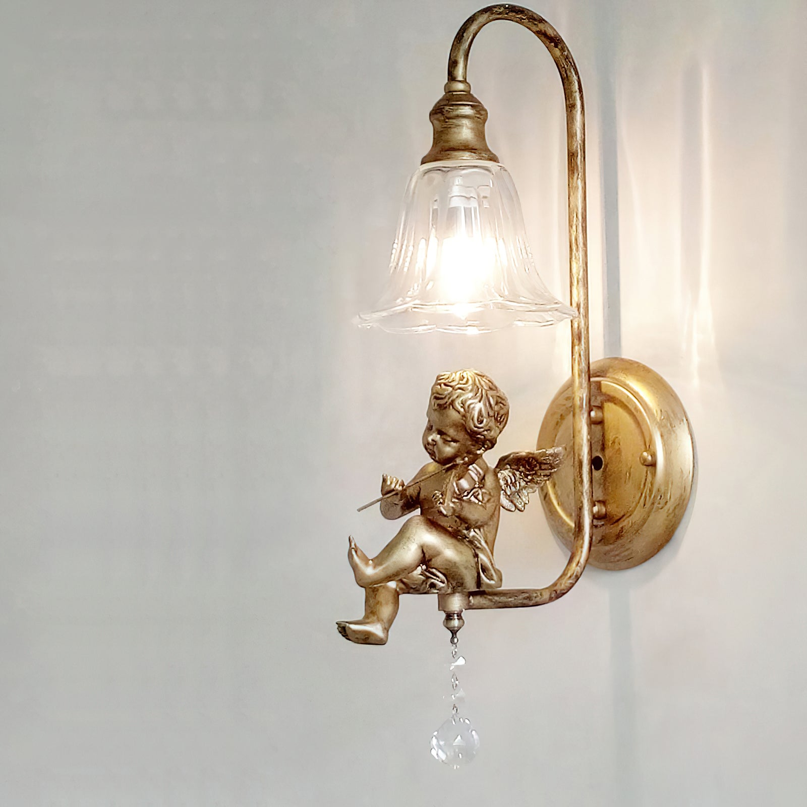 Art Angel Wall Lamp - Elegant Decorative Lighting for Bedroom, Living Room & Hallway - Perfect for Home Decor & Ambiance