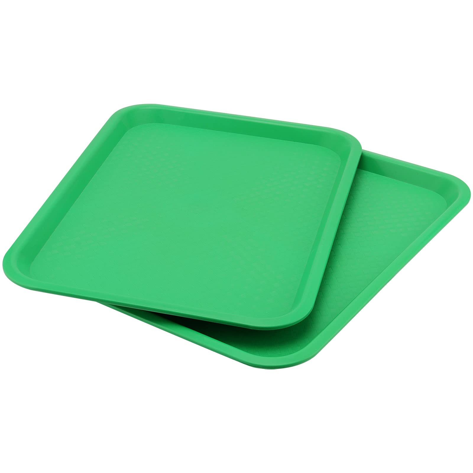 SEUNMUK 8 Pack 12 x 16 Inch Plastic Fast Food Trays - Durable Scratch-Resistant Green Cafeteria Trays for School, Restaurant & Food Service - Perfect for Serving Meals, Cafeteria Lunch Trays & Buffet Style Dining