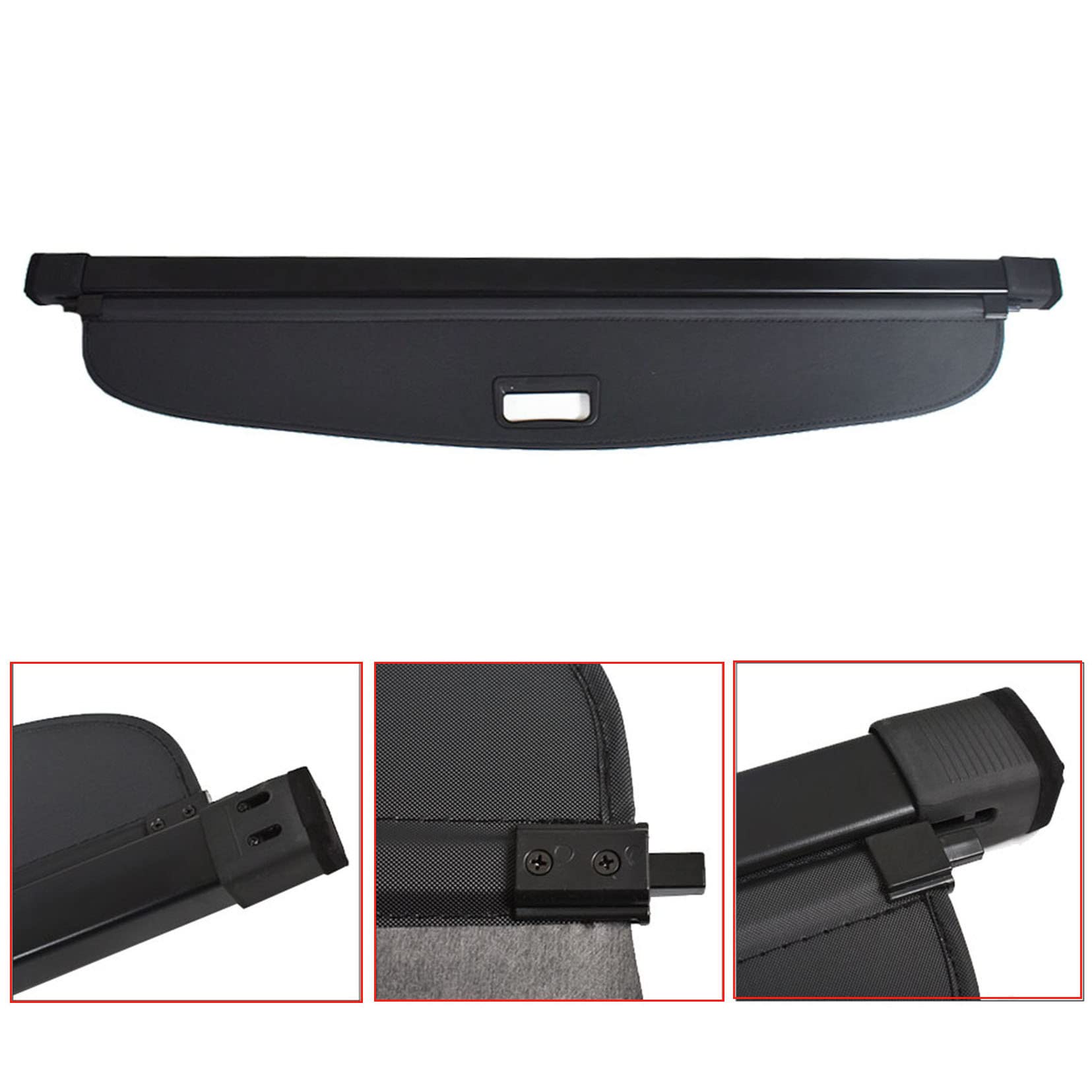 2016-2020 Toyota Prius Rear Trunk Cargo Cover - Black Luggage Shade Shield Replacement for Privacy & UV Protection | Perfect for Road Trips, Grocery Hauling & Travel Accessories