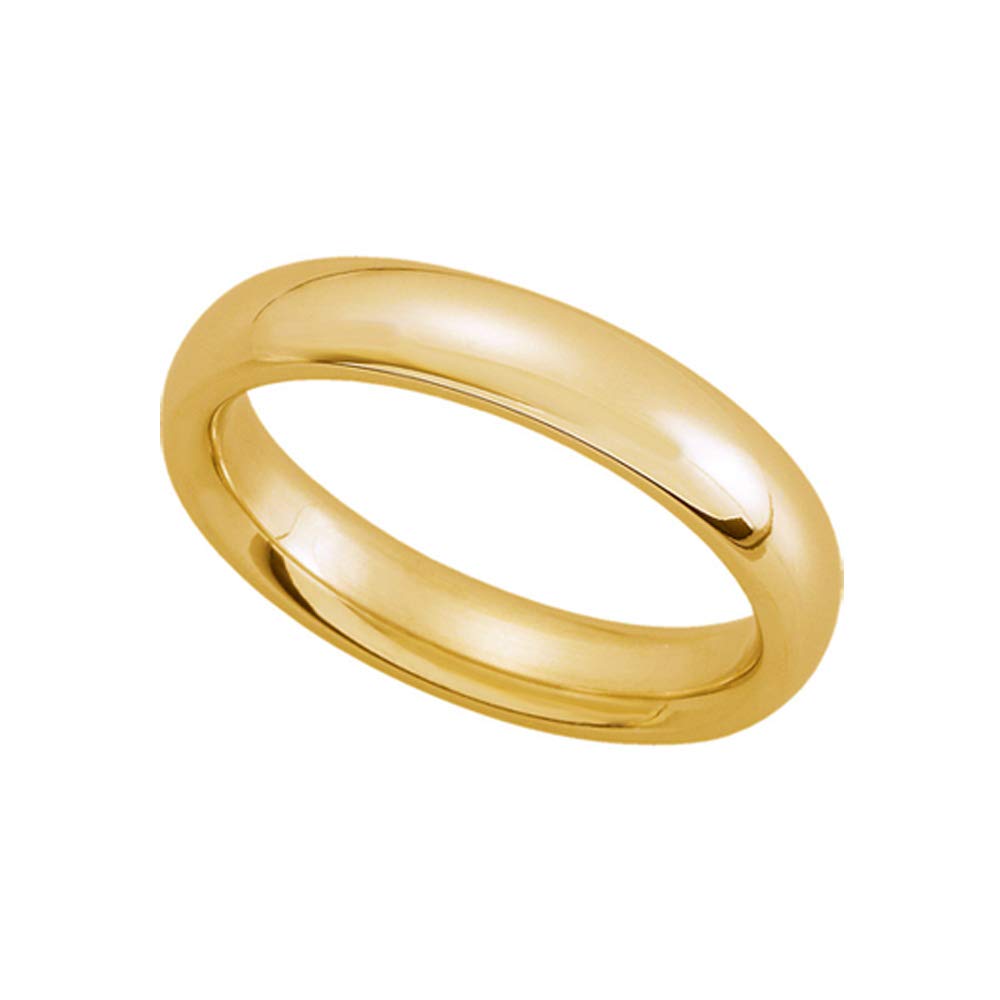 4mm Domed Comfort Fit 10k Yellow Gold Black Bow Wedding Band for Men - Perfect for Engagements, Anniversaries, and Everyday Elegance