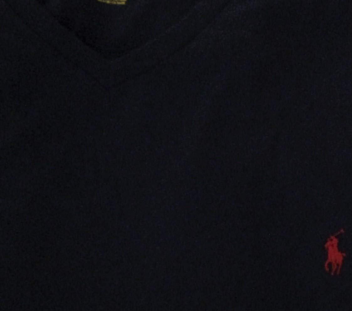 Ralph Lauren Big & Tall Classic V-Neck T-Shirt for Men - Soft Cotton Comfort Fit - Ink Blue - 2XT - Casual Wear & Layering Essential