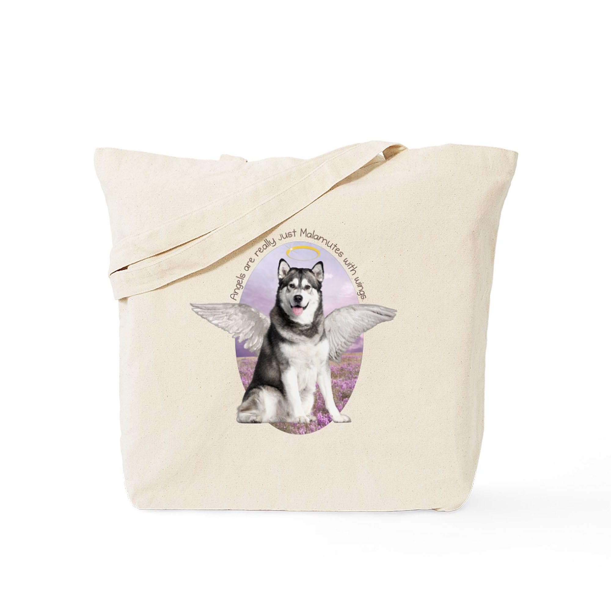 CafePress Malamute Angel Tote Bag - Natural Canvas Reusable Shopping Bag for Groceries, Beach & Everyday Use