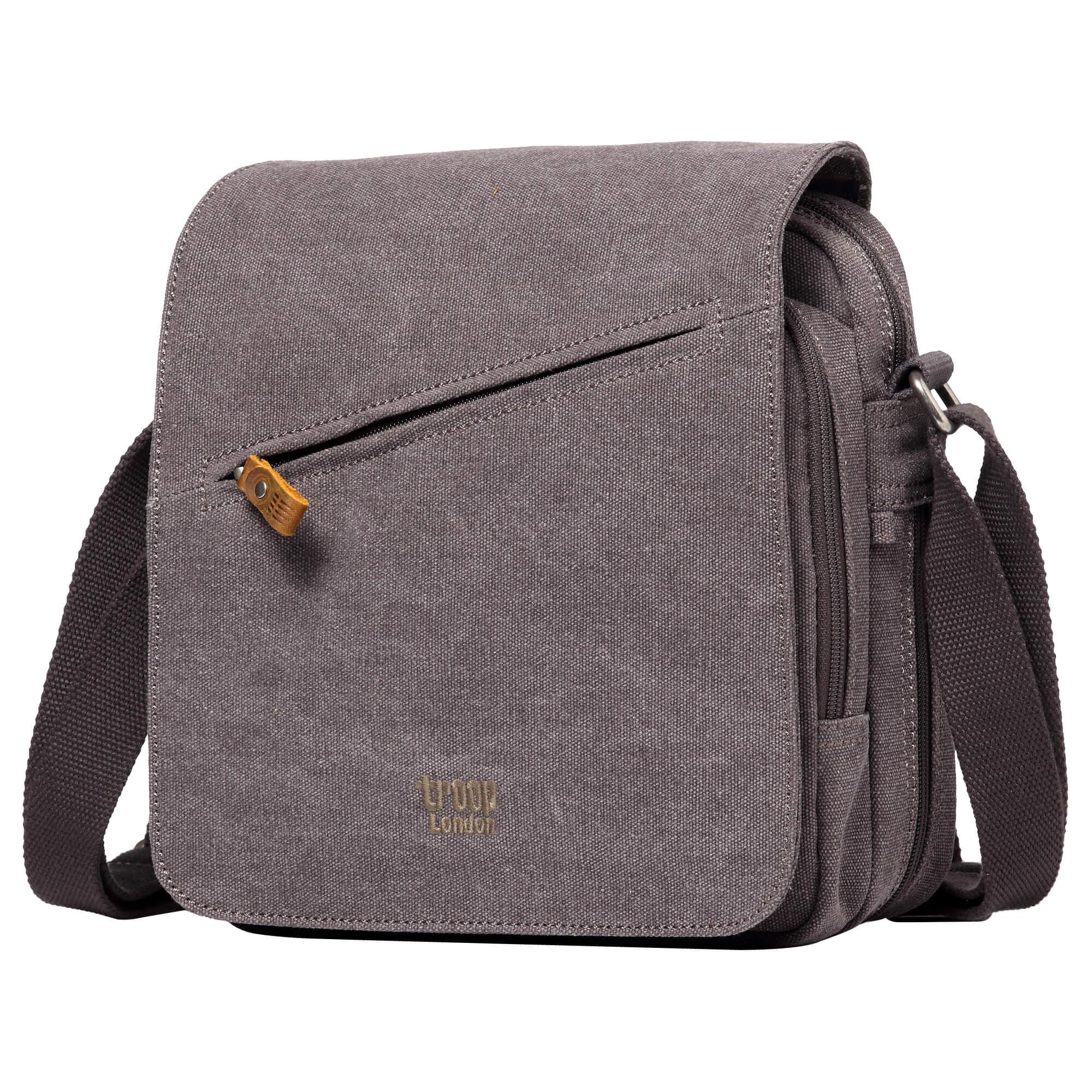 Troop London Classic Canvas Crossbody Bag for Men & Women - Stylish & Durable Shoulder Bag for Travel, Work & Everyday Use