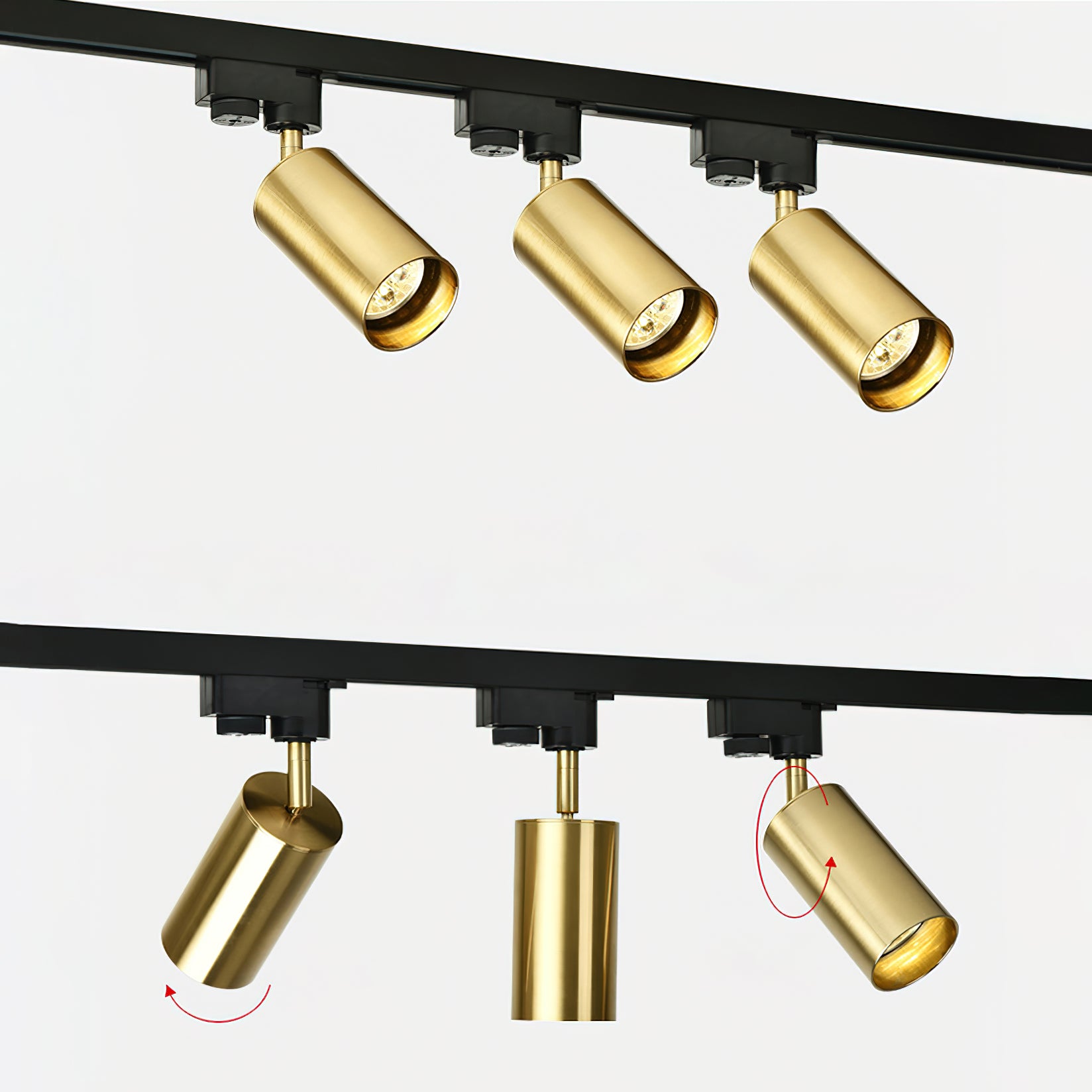 Gilded Rail Track Light - Adjustable Modern Ceiling Lighting for Home & Office | Perfect for Kitchens, Living Rooms & Retail Spaces