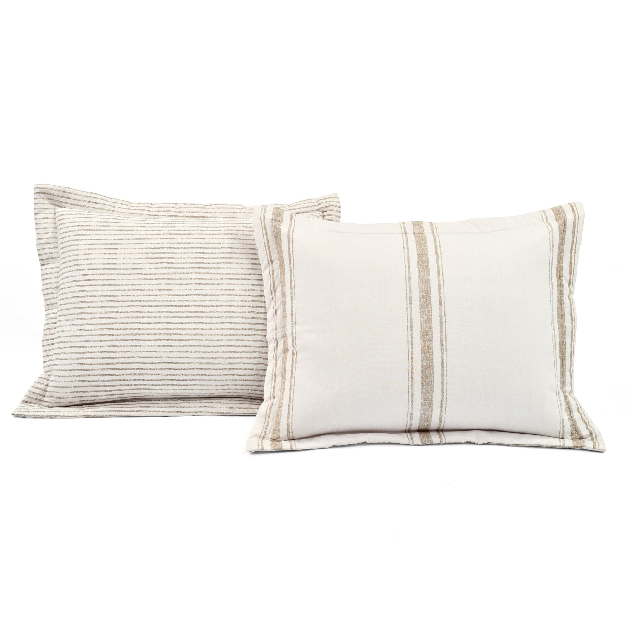 Farmhouse Stripe Reversible Comforter Set - Queen Size, Soft Breathable Cotton Bedding - Perfect for Cozy Bedroom Decor & Guest Room Styling