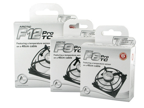 Arctic Cooling F12 Pro TC 120mm x 120mm x 38mm Temperature Controlled Cooling Fan - Perfect for PC Case, CPU Cooler & Server Cooling Systems