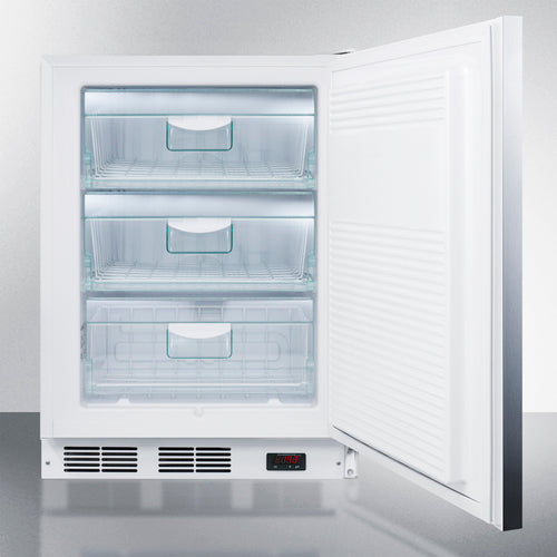 Accucold 24-Inch Wide ADA Compliant Built-In All Freezer - Energy Efficient Stainless Steel Design (Model VT65ML7BISSHHADA) - Perfect for Restaurants, Home Kitchens & Commercial Use