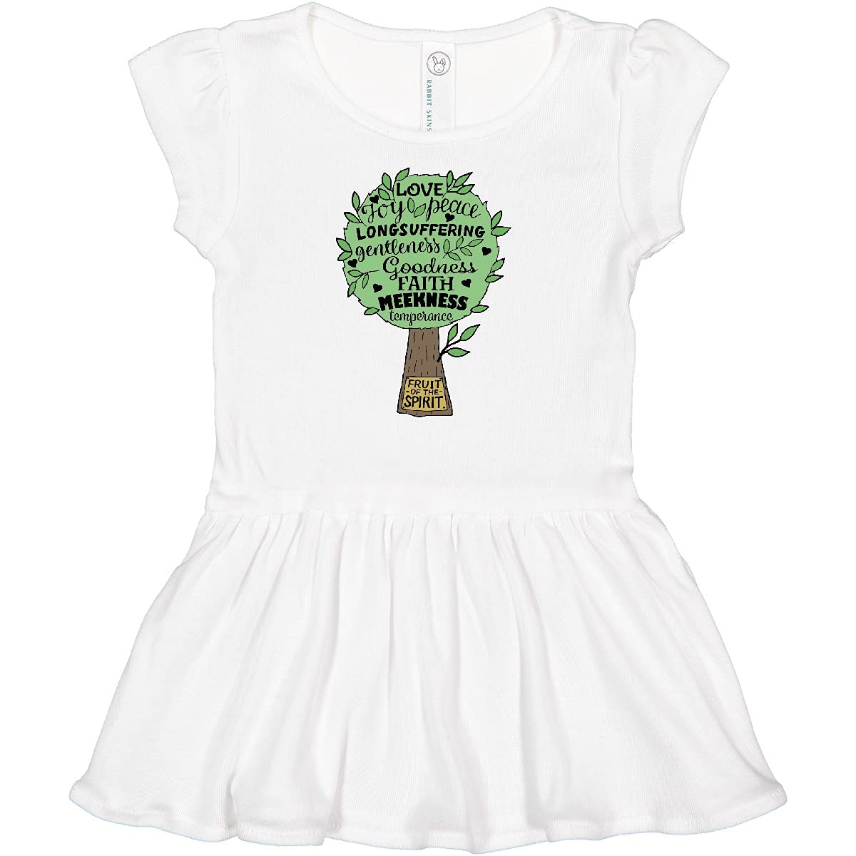 Inktastic Fruit of The Spirit Bible Quote Infant Dress - Christian Baby Outfit for Church, Baptism & Family Gatherings