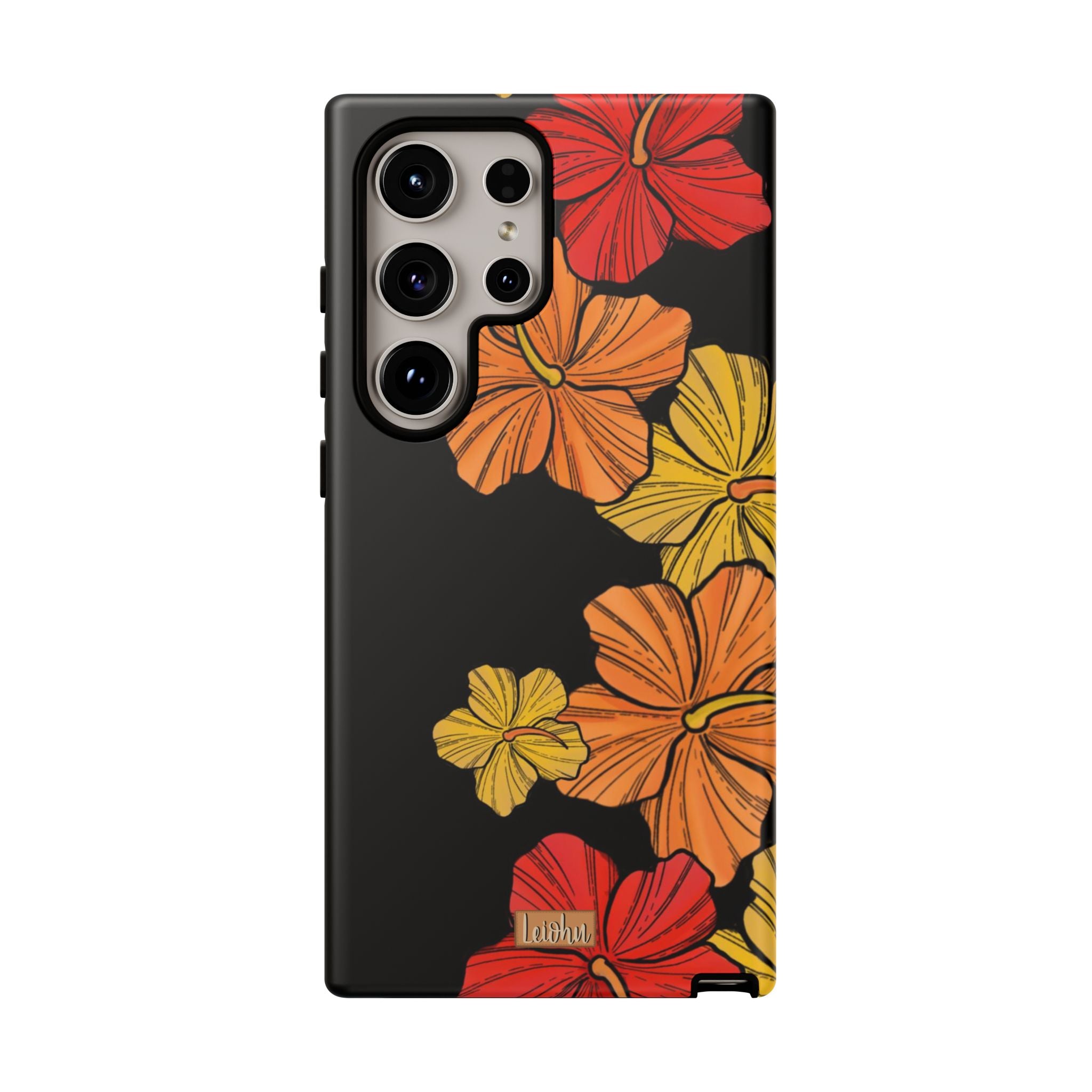 Vintage Hibiscus Pattern Samsung Galaxy Phone Case - Stylish Protective Cover for Galaxy S21/S20/S10/Note 20 - Perfect for Everyday Use, Travel & Gifting