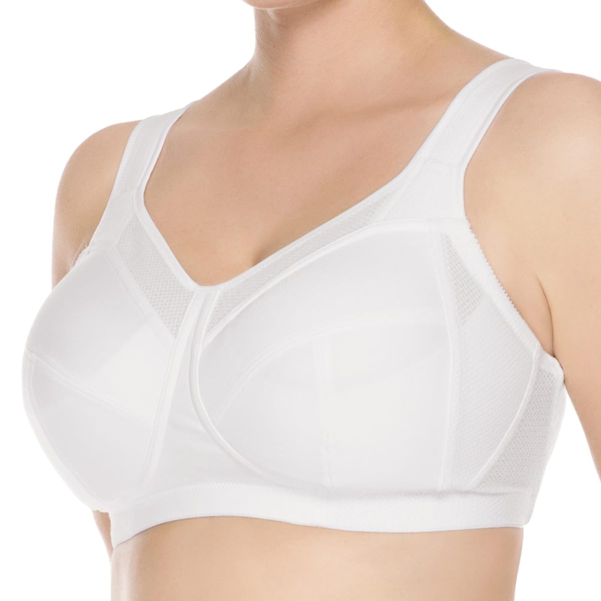 Ulla Kate Women's Non-Wired Plus Size Sports Bra 6028 - Supportive Wireless Bra for Large Bust (32-56 D-N) - Perfect for Yoga, Running & High-Impact Workouts
