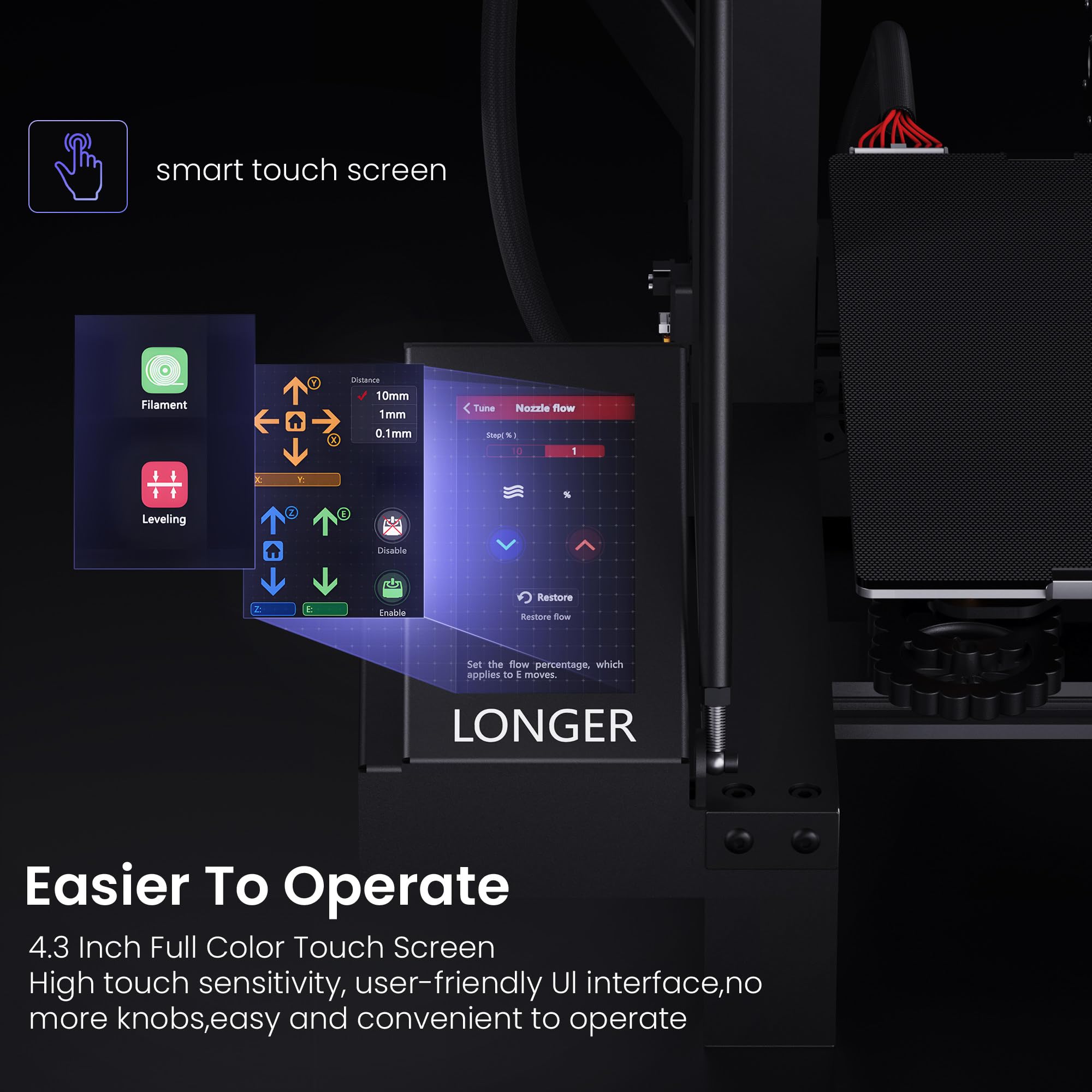 LGT LK5 Pro 3D Printer with Dual Blower Kit - Large Build Volume 300x300x400mm - Open Source DIY 3D Printing - Removable Glass Bed & Resume Print Function - Perfect for Home, School & Makerspace Projects