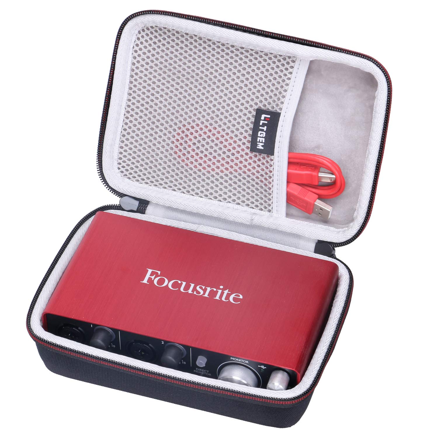 LTGEM Hard Travel Case for Focusrite Scarlett 2i2 & Solo (3rd Gen) USB Audio Interface - Protective Storage Box (7x4.7x1.5in) - Perfect for Studio, Live Performances & On-the-Go Musicians