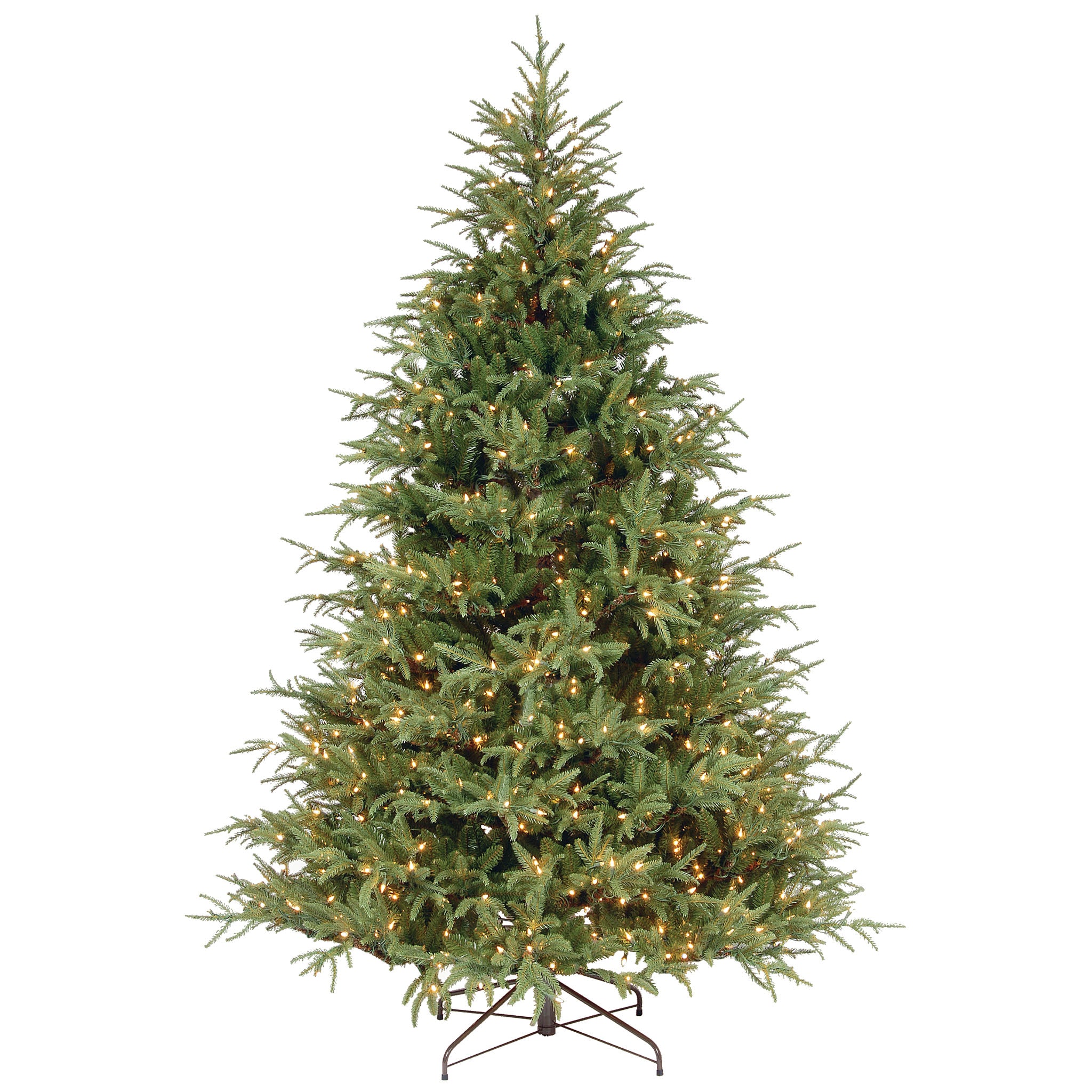 7.5 ft Pre-Lit Fraser Fir Christmas Tree with 500 Clear LED Lights - Perfect for Living Room, Office, and Holiday Decorations