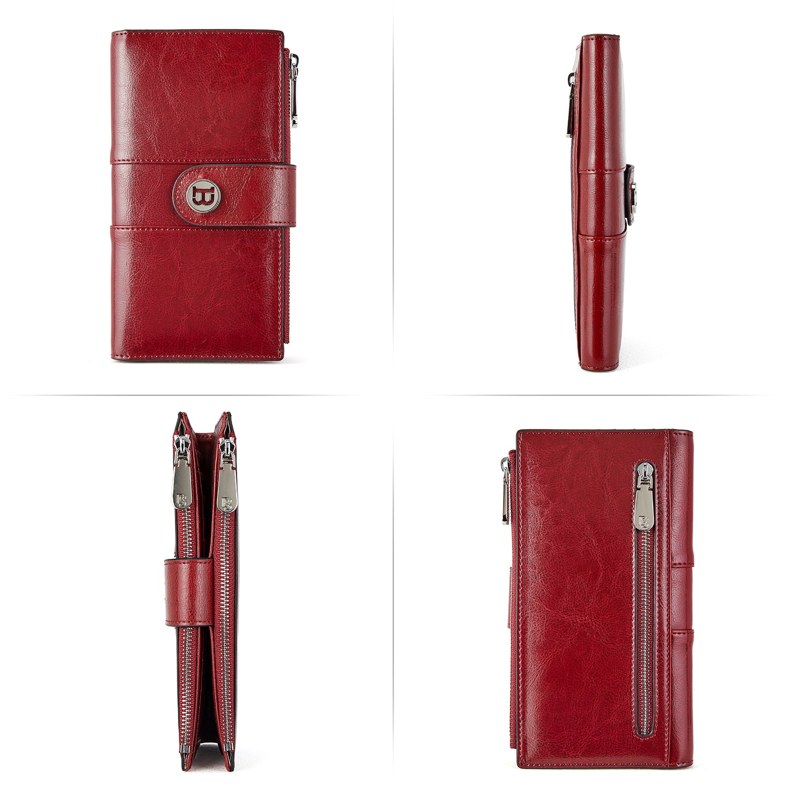 Lomy Genuine Leather Women's RFID Blocking Wallet - Stylish & Secure for Everyday Use, Travel, and Business