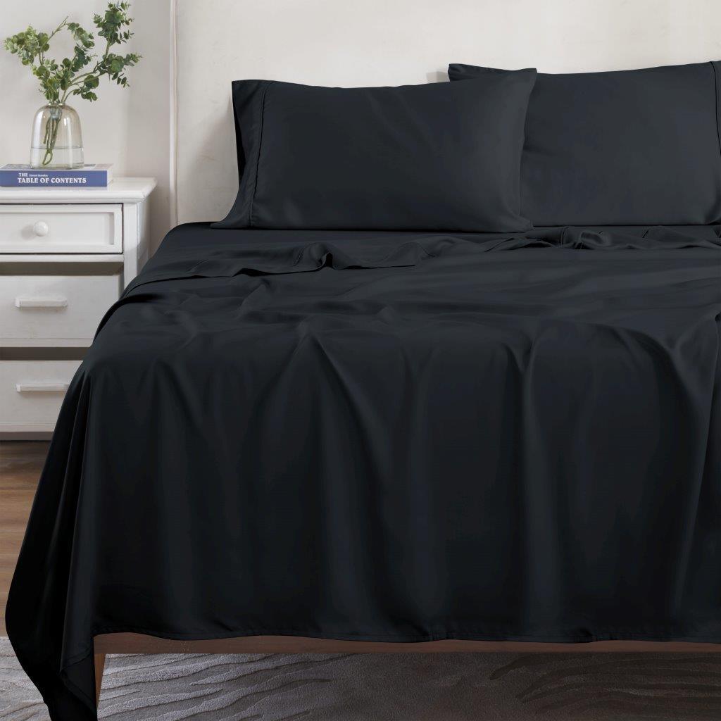 300 Thread Count Modal From Beechwood Extra Deep Pocket Sheet Set - Ultra Soft & Breathable Bedding for Queen/King Size Mattresses - Perfect for Luxury Hotels, Guest Rooms & Master Bedrooms