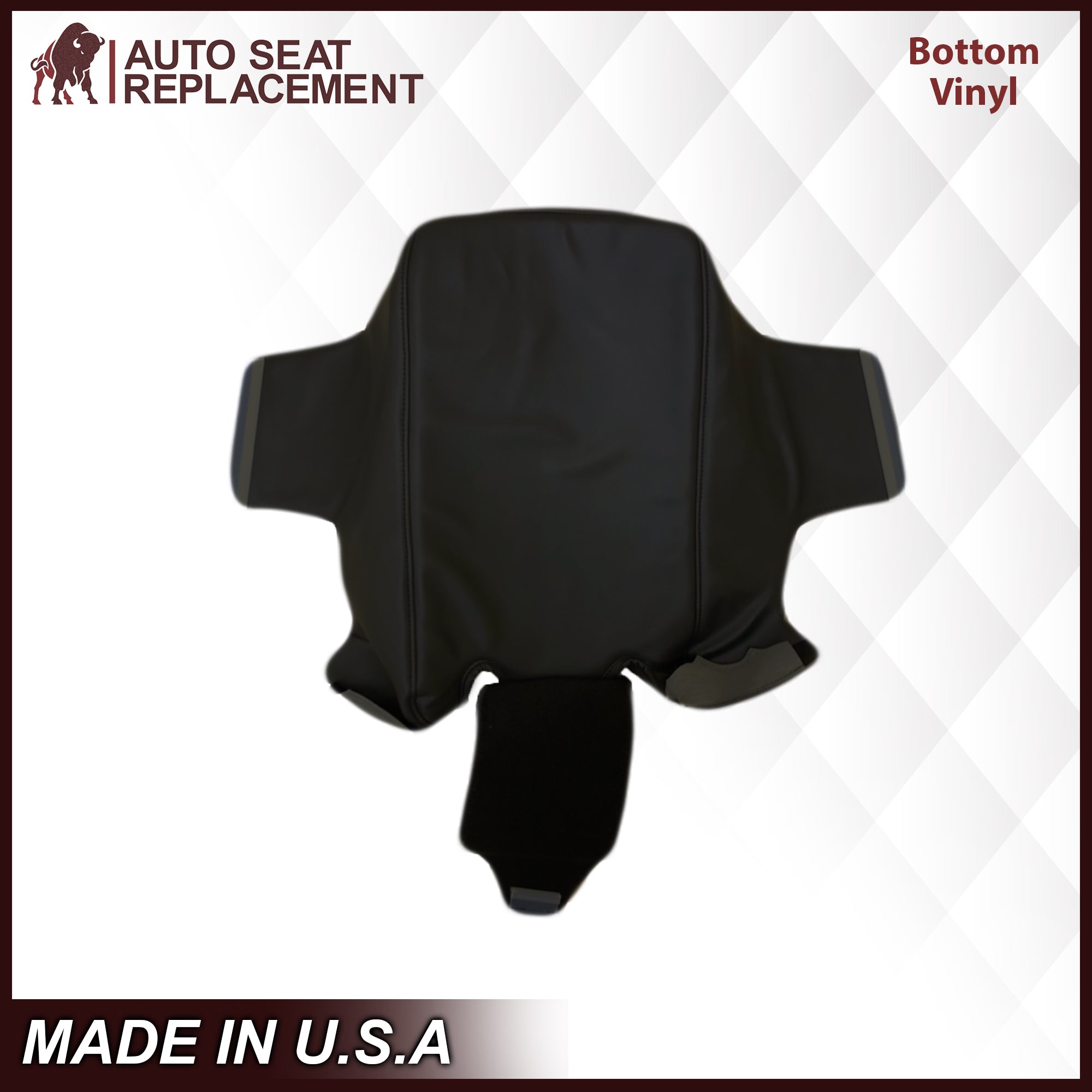 2003-2007 Chevy Silverado Avalanche & GMC Sierra Work Truck 40/20/40 Split Bench Seat Cover - Dark Gray Leather or Vinyl Option - Perfect for Construction, Landscaping & Heavy Duty Use