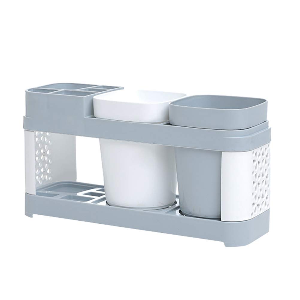 Yardwe Pearlescent Toothbrush & Toothpaste Holder - Wall-Mounted Bathroom Organizer for Toothbrushes, Lip Gloss, and Oral Care Essentials | Perfect for Small Spaces, Dorm Rooms, and Travel