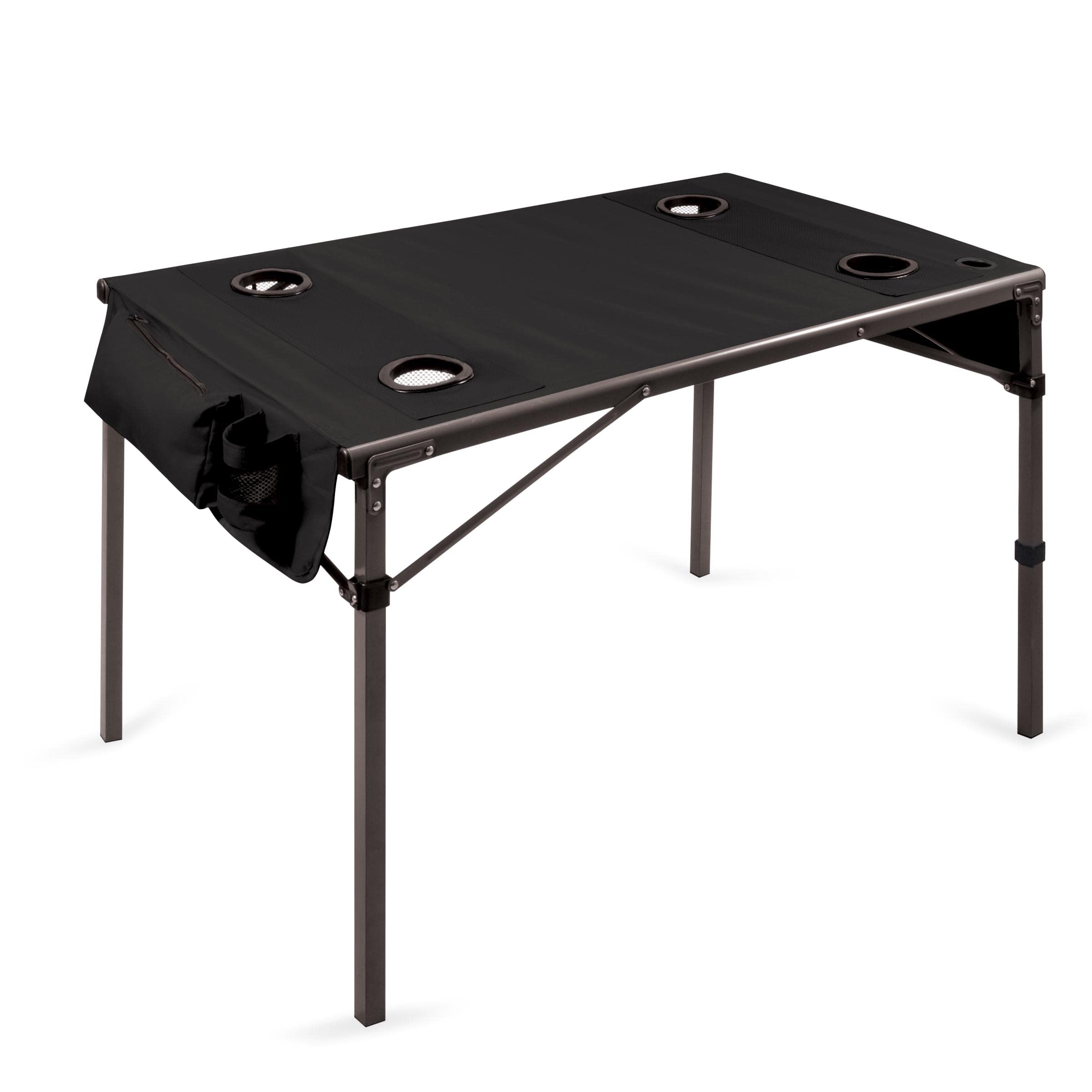 ONIVA by Picnic Time - Portable Folding Camping Table with Carry Bag, Lightweight Soft Top Design for Outdoor Picnics, Beach, BBQ & Tailgating (Black, 6