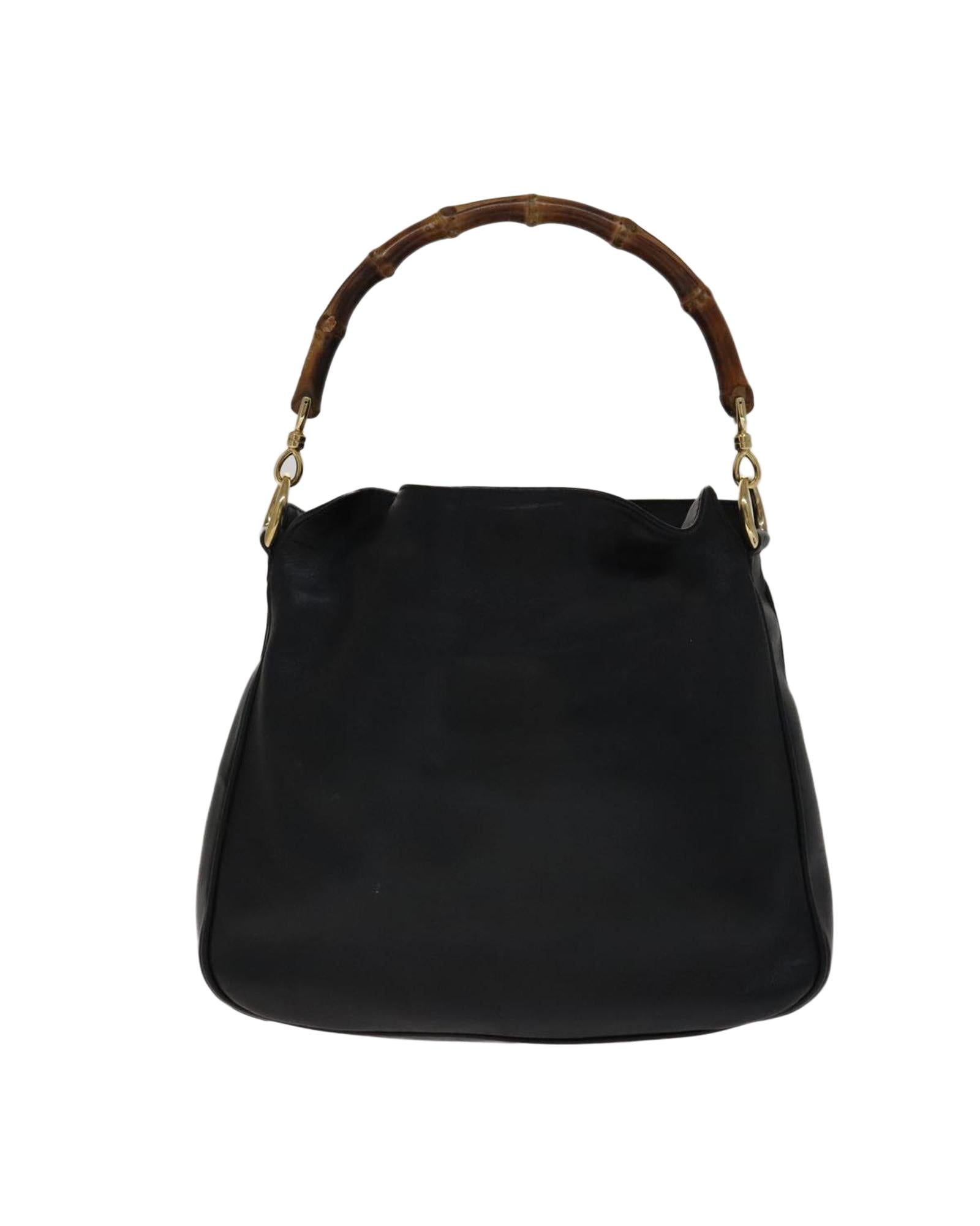 Stylish Bamboo Handle Leather Tote Bag for Women - Eco-Friendly Fashion Accessory for Work, Travel & Shopping