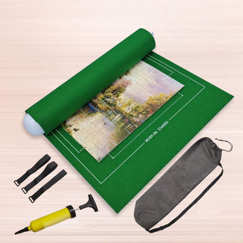 NUOBESTY 2000-Piece Jigsaw Puzzle Mat Set for Adults - Large Felt Puzzle Board with Storage, Puzzle Saver & Organizer for Home, Office, or Travel - Perfect for 1000-3000 Piece Puzzles