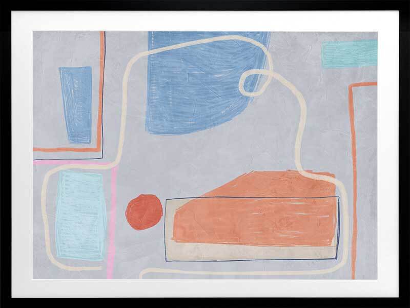 Contemporary Expression Framed Art Print - Modern Wall Decor for Living Room, Bedroom & Office