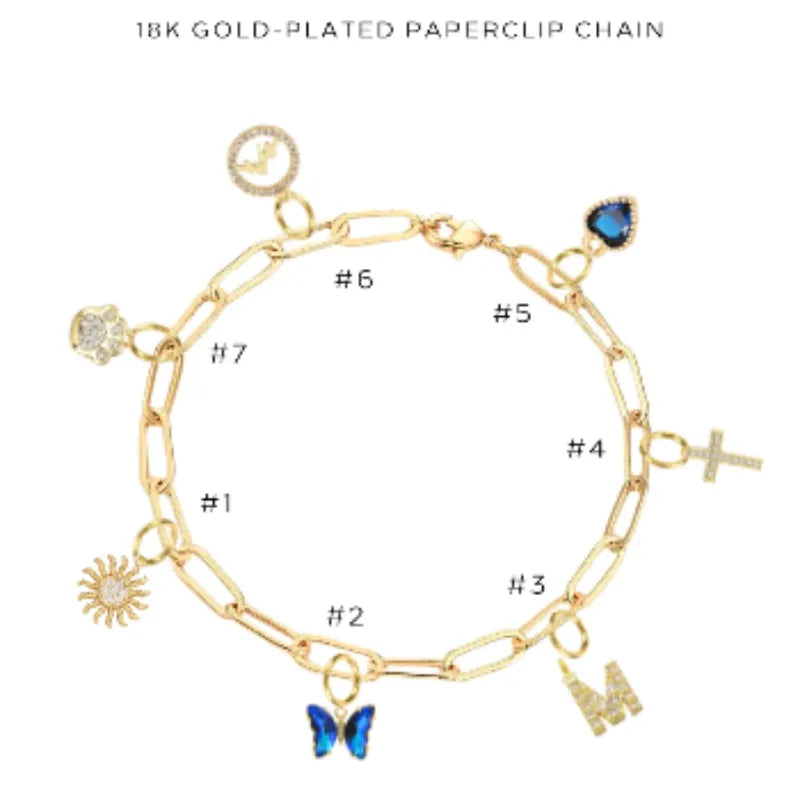 Elegant Charm Bracelet with Assorted Charms - Perfect for Gifts, Parties & Everyday Wear | $46.00