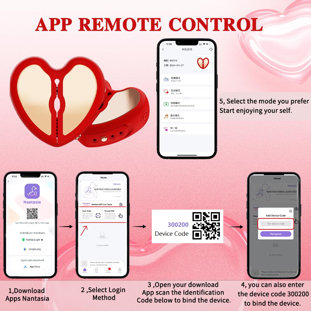 Premium Nipple Vibrator & Clamps - 10 Vibration Modes with App Remote Control, BDSM Fetish Toy for Women & Couples - Enhance Intimacy & Foreplay in Bedroom or Kinky Play