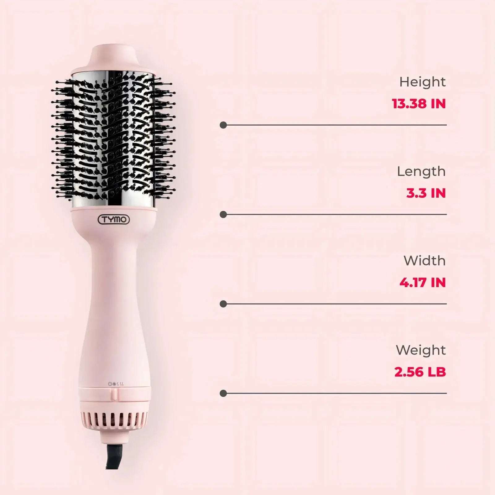 TYMO Volumizer Hair Styler - Pink | Professional Hair Volumizing Tool for Salon-Quality Blowouts at Home | Perfect for Styling, Curling & Adding Volume (U.S. & Canada Only)