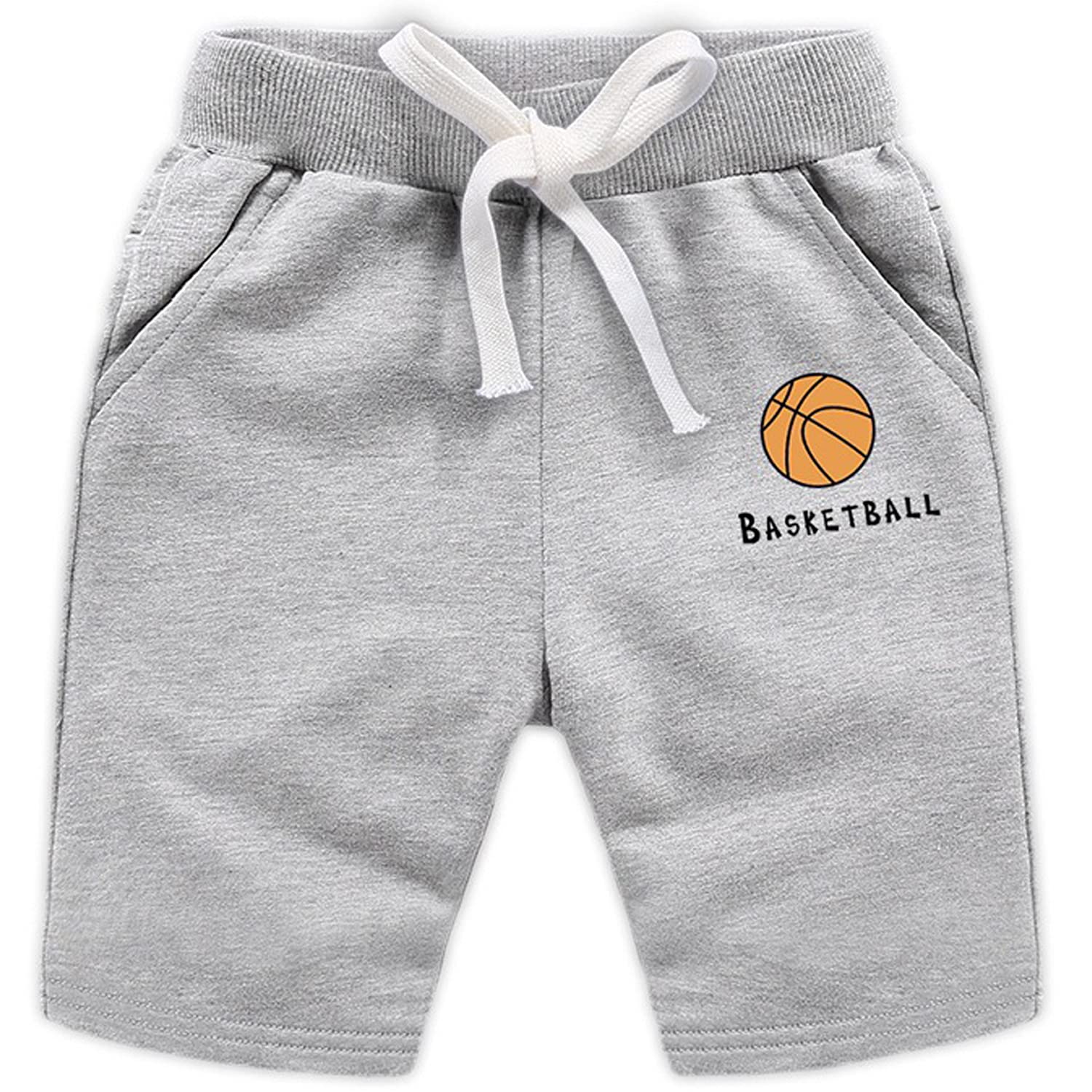 EISHOW 2-Pack Baby Boys Girls Athletic Shorts - Soft Cotton Basketball Soccer Short Pants with Funny Print & Drawstring Waist for Playtime, Sports & Casual Wear