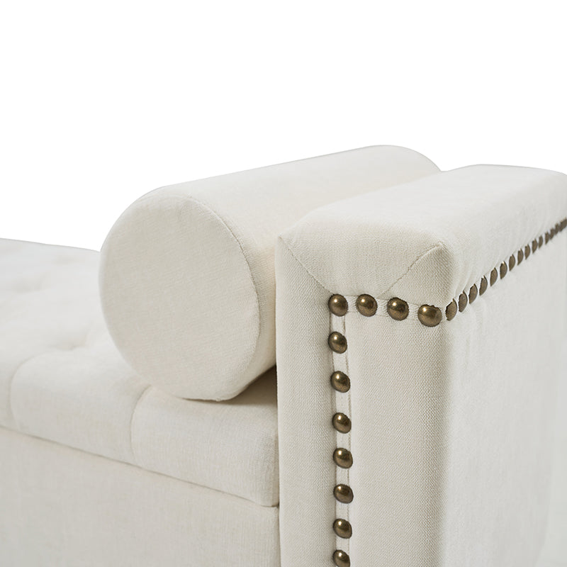 Rosana Storage Bench with Waterproof Fabric - Stylish Entryway Seating & Shoe Storage Organizer - Perfect for Living Room, Bedroom, or Mudroom Organization