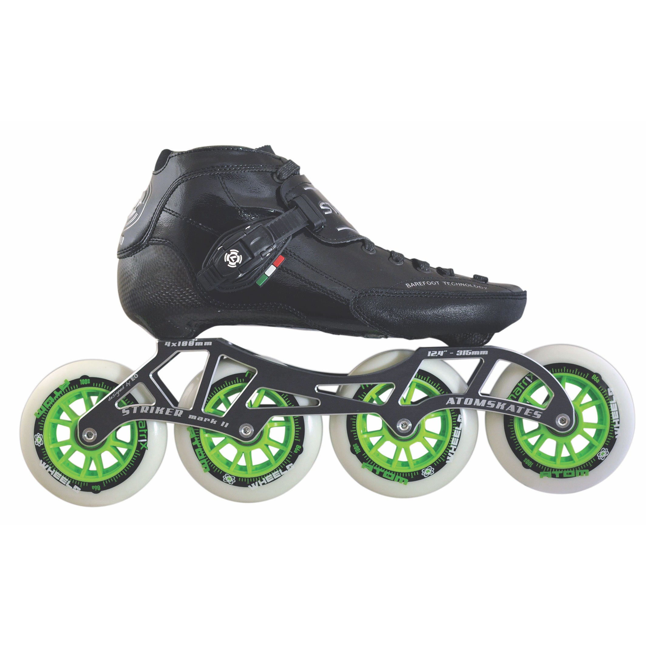 Luigino Strut 4x110mm Inline Speed Skates - Professional Racing Rollerblades for Adults - Perfect for Speed Skating Competitions & Outdoor Training