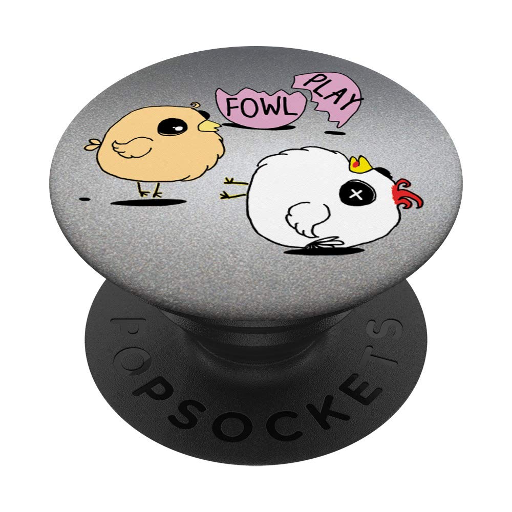 Funny Kawaii Chicken Bird Puns PopSockets - Cute Cartoon Phone Grip & Stand for iPhone, Samsung & Tablets | Perfect for Work, School & Travel Accessories
